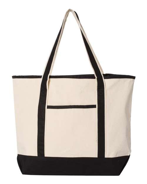 Q-Tees 34.6L Large Canvas Deluxe Tote Q1500 - Dresses Max