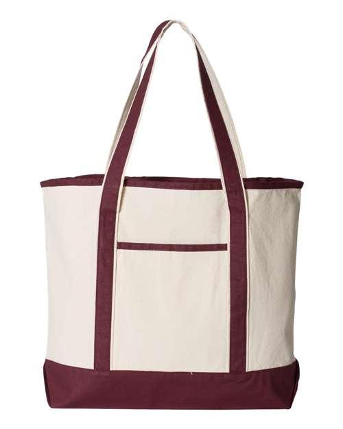 Q-Tees 34.6L Large Canvas Deluxe Tote Q1500 - Dresses Max