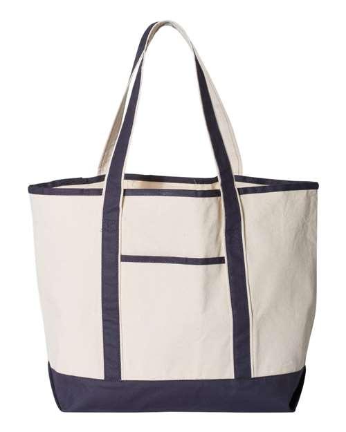 Q-Tees 34.6L Large Canvas Deluxe Tote Q1500 - Dresses Max