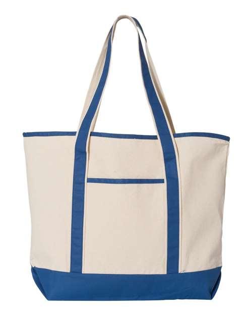 Q-Tees 34.6L Large Canvas Deluxe Tote Q1500 - Dresses Max