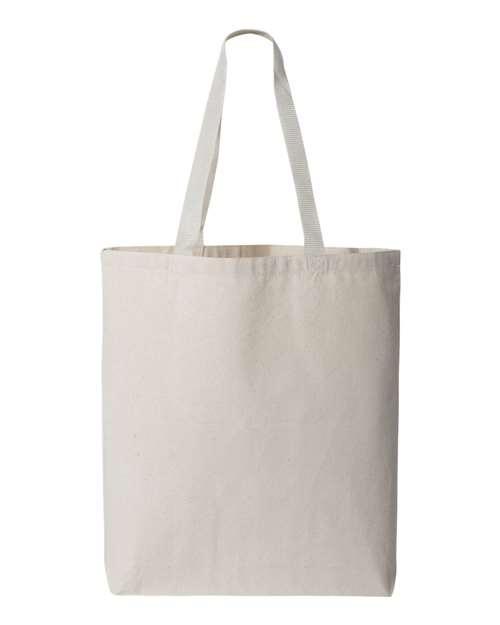 Q-Tees 11L Canvas Tote with Contrast-Color Handles Q4400 - Dresses Max