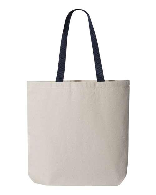 Q-Tees 11L Canvas Tote with Contrast-Color Handles Q4400 - Dresses Max