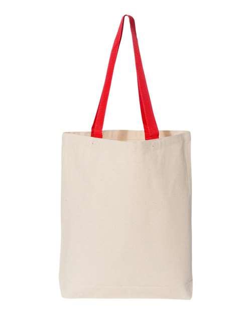 Q-Tees 11L Canvas Tote with Contrast-Color Handles Q4400 - Dresses Max