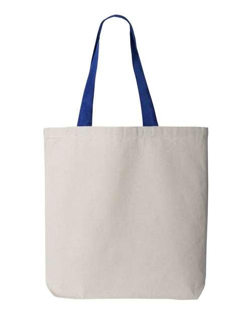 Q-Tees 11L Canvas Tote with Contrast-Color Handles Q4400 - Dresses Max