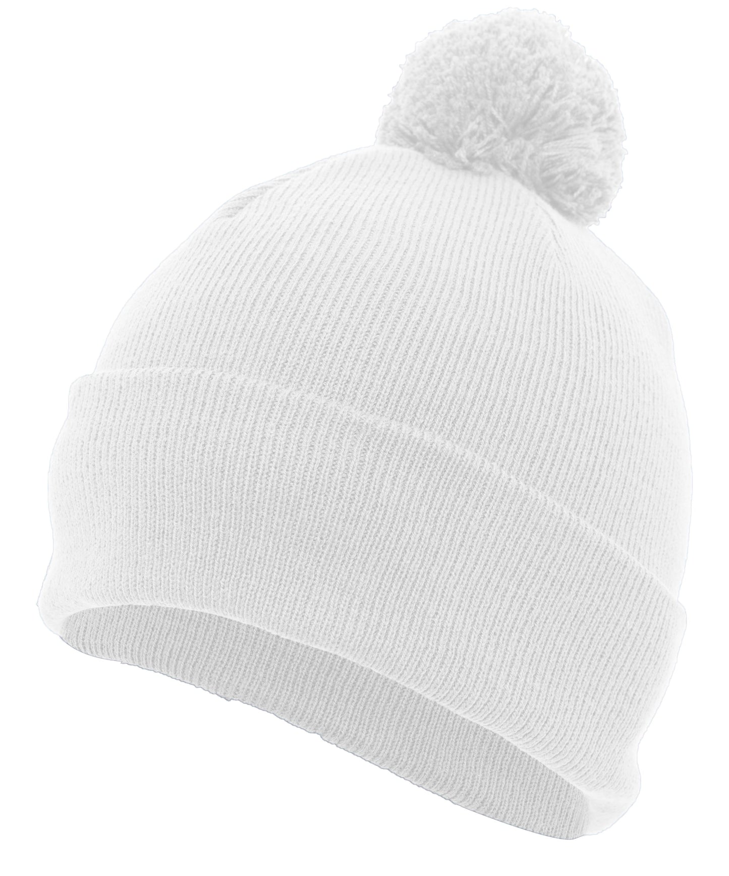 Knit Fold Over Pom-Pom Beanie 641K