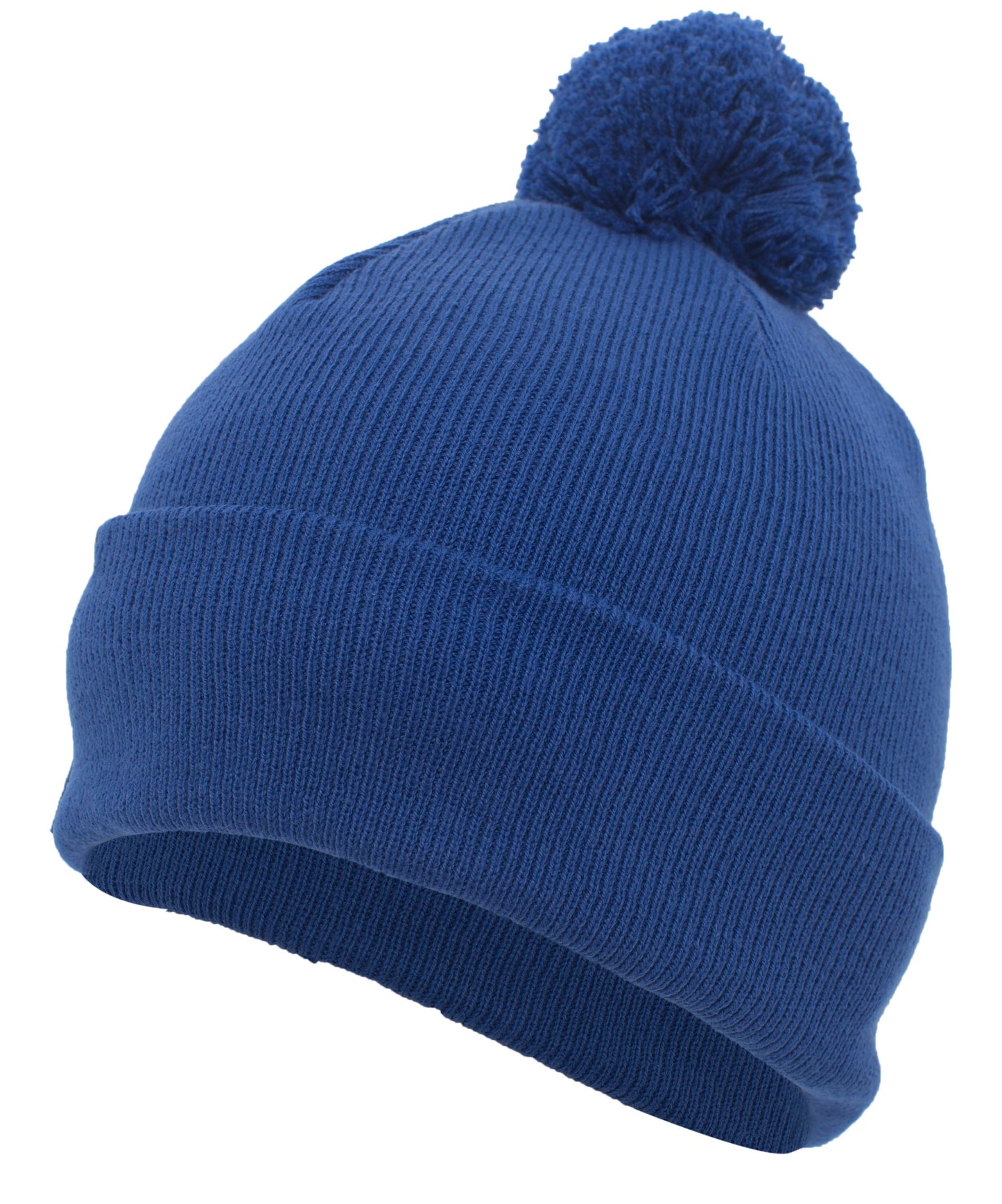 Knit Fold Over Pom-Pom Beanie 641K