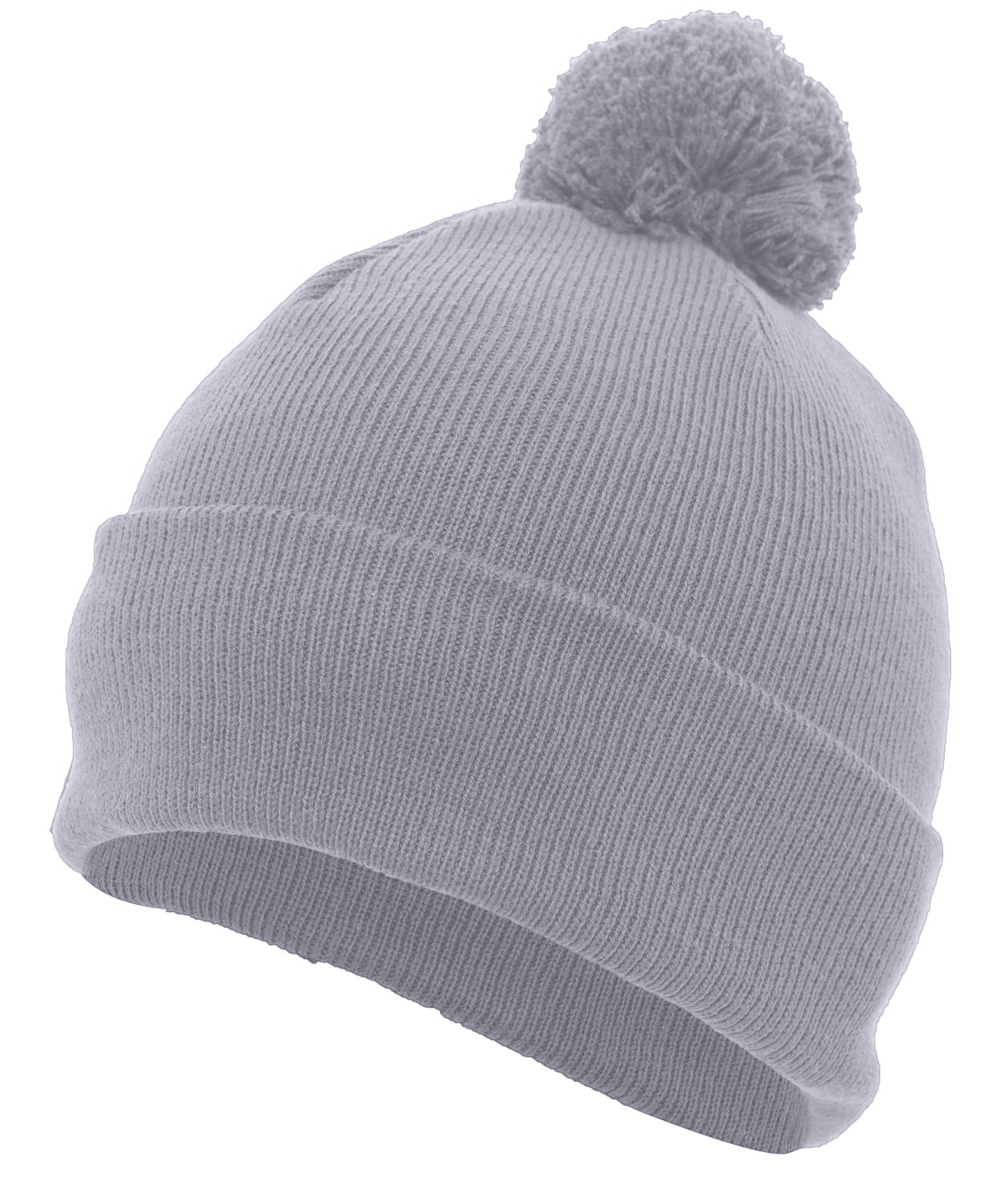 Knit Fold Over Pom-Pom Beanie 641K