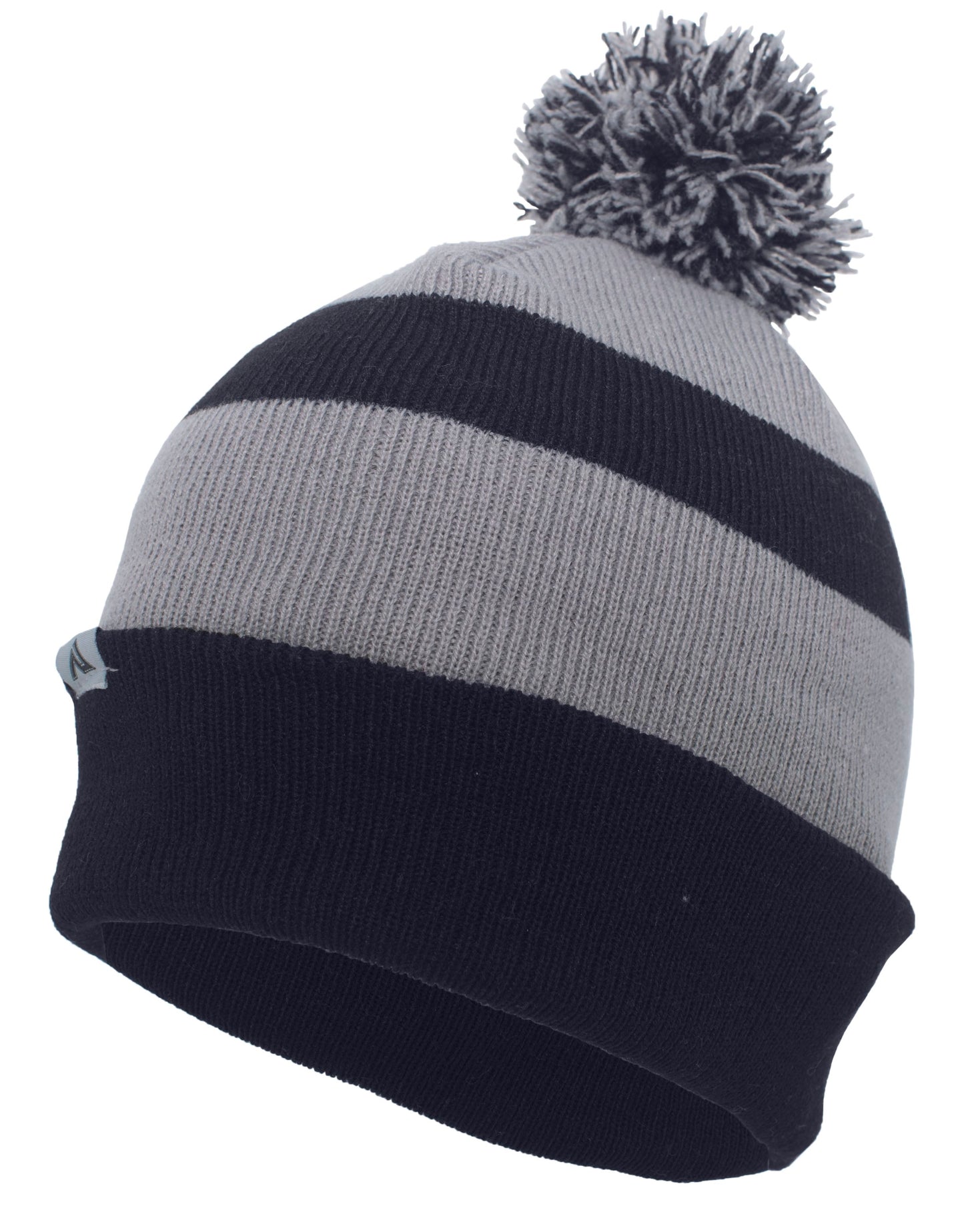 Knit Fold Over Pom-Pom Beanie 641K