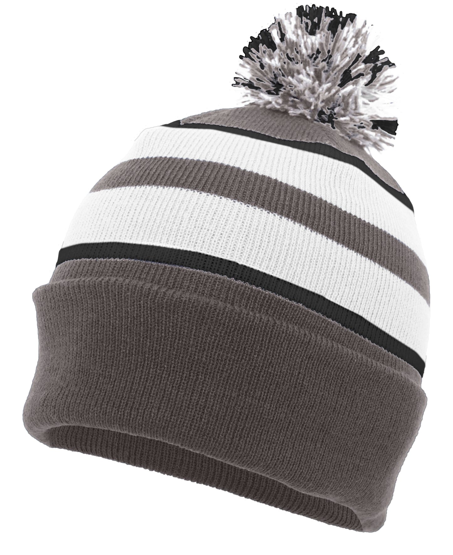 Knit Fold Over Pom-Pom Beanie 641K