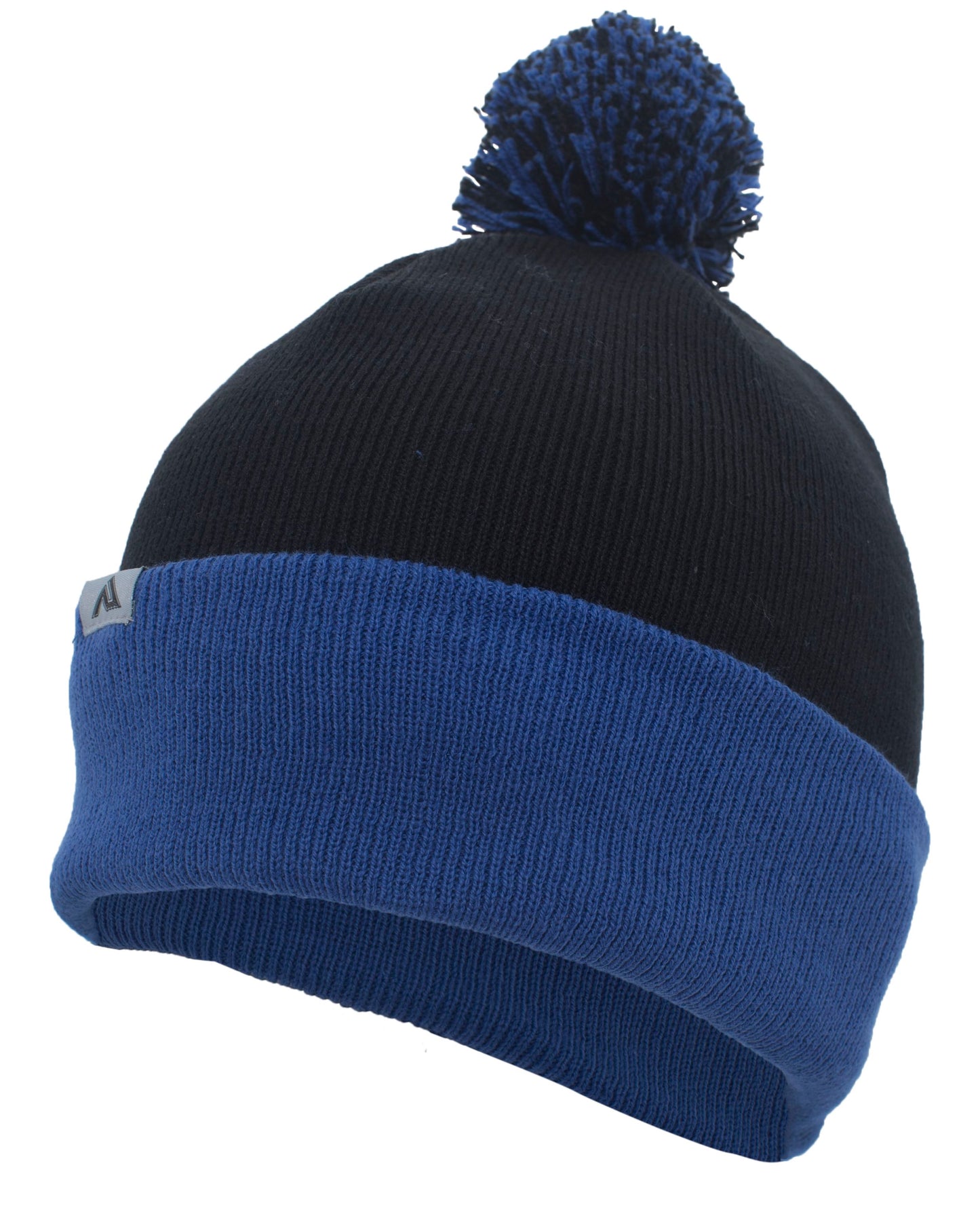 Knit Fold Over Pom-Pom Beanie 641K