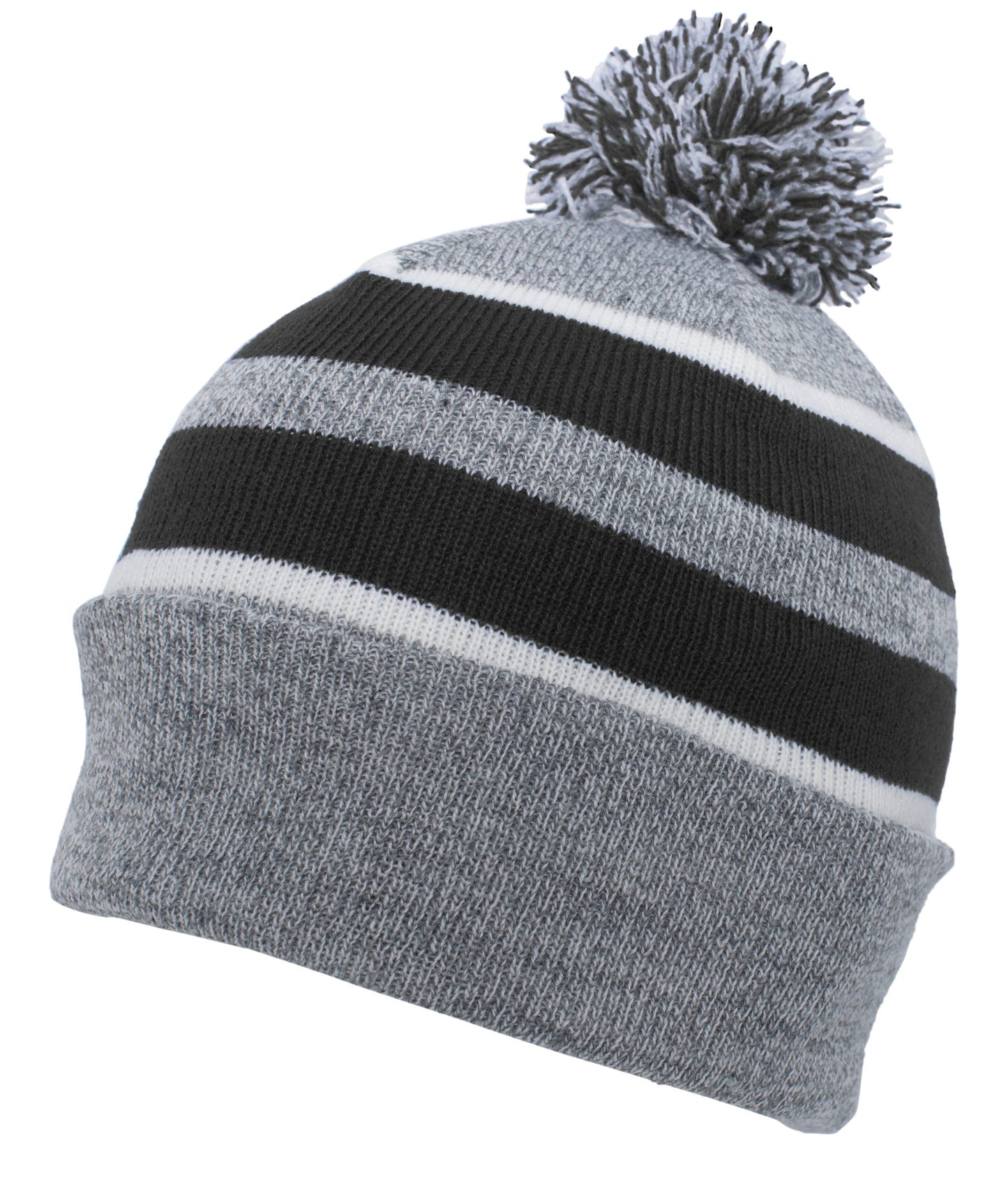 Knit Fold Over Pom-Pom Beanie 641K