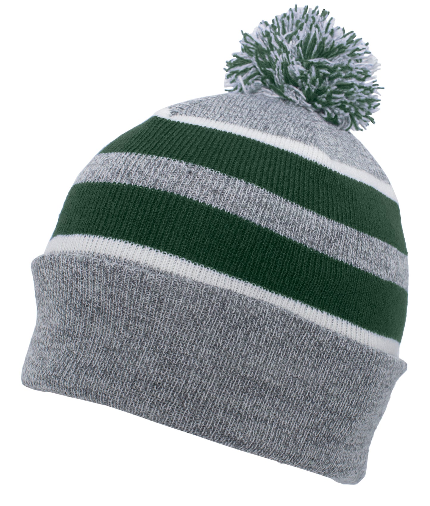 Knit Fold Over Pom-Pom Beanie 641K