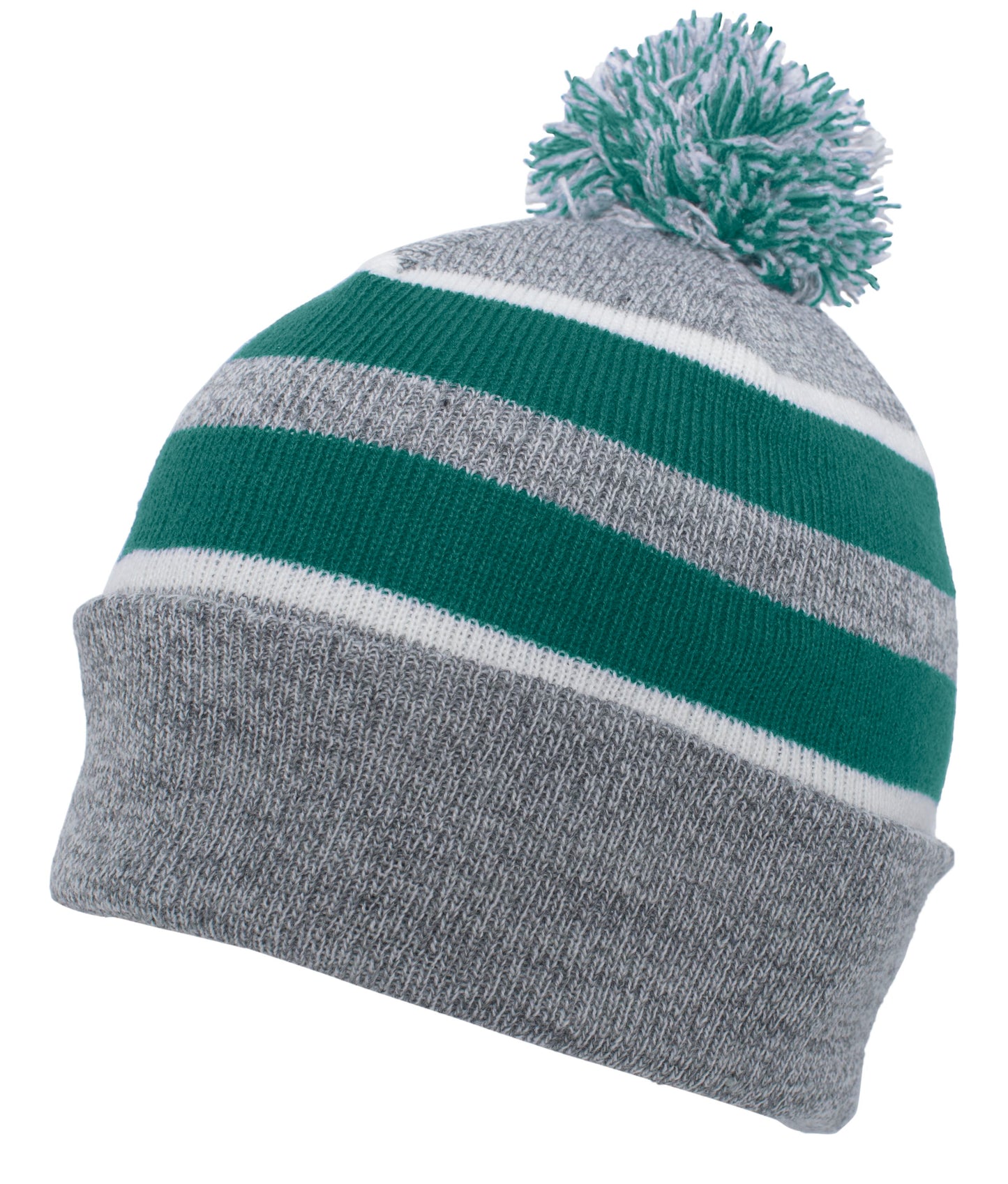 Knit Fold Over Pom-Pom Beanie 641K