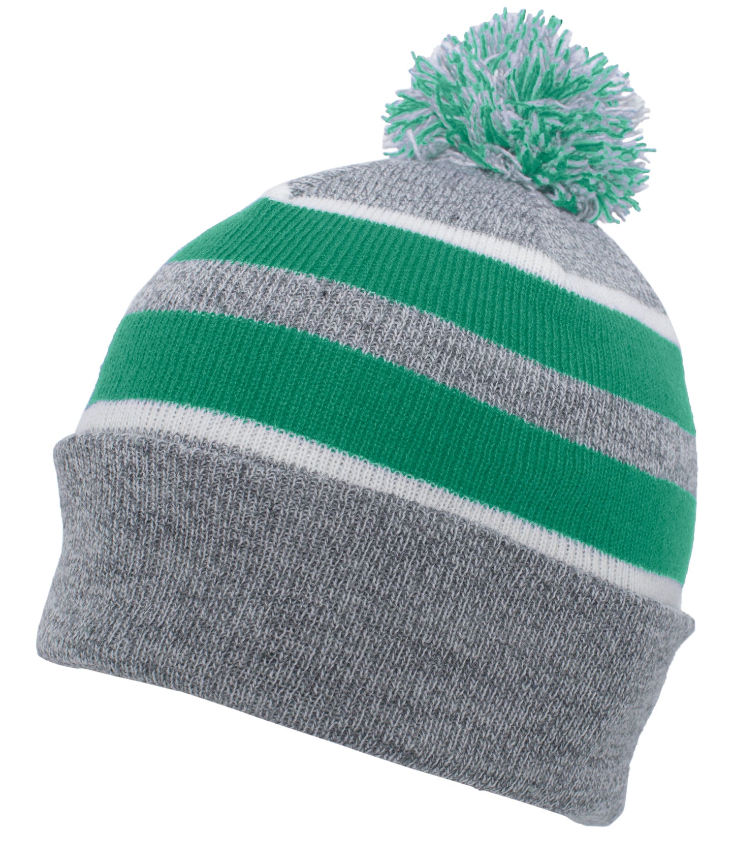 Knit Fold Over Pom-Pom Beanie 641K