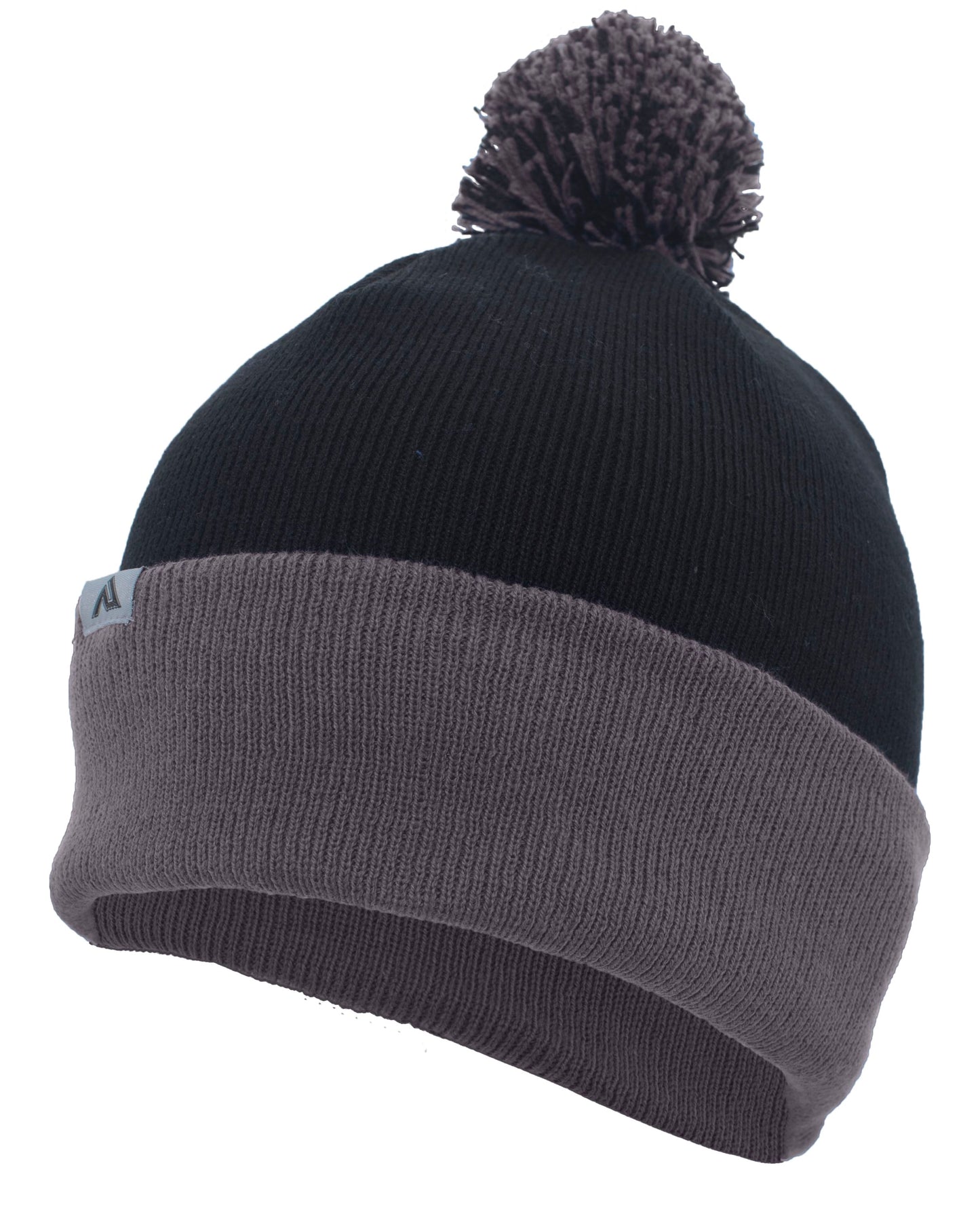 Knit Fold Over Pom-Pom Beanie 641K