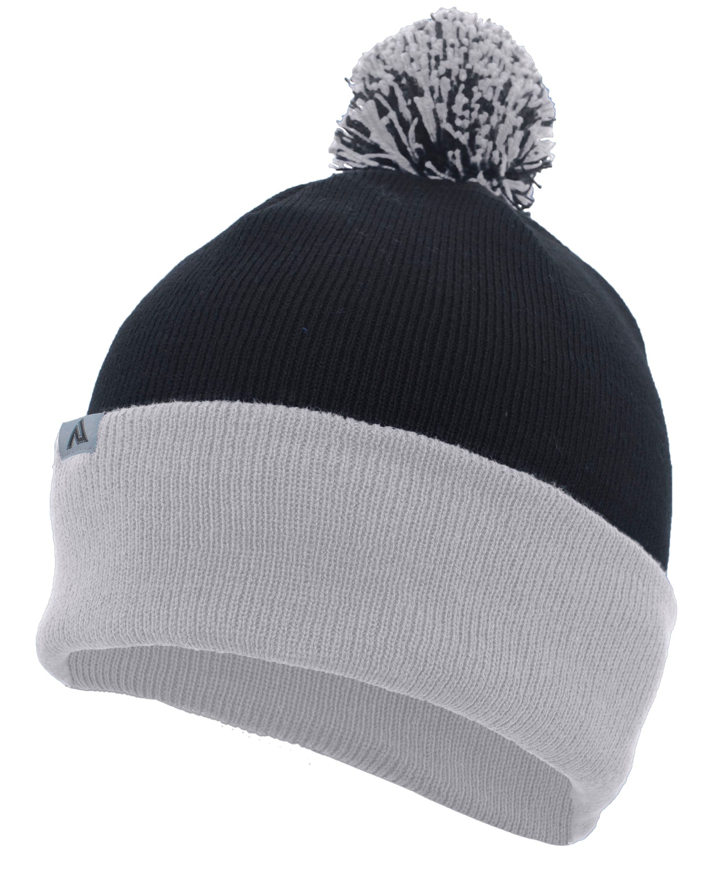 Knit Fold Over Pom-Pom Beanie 641K