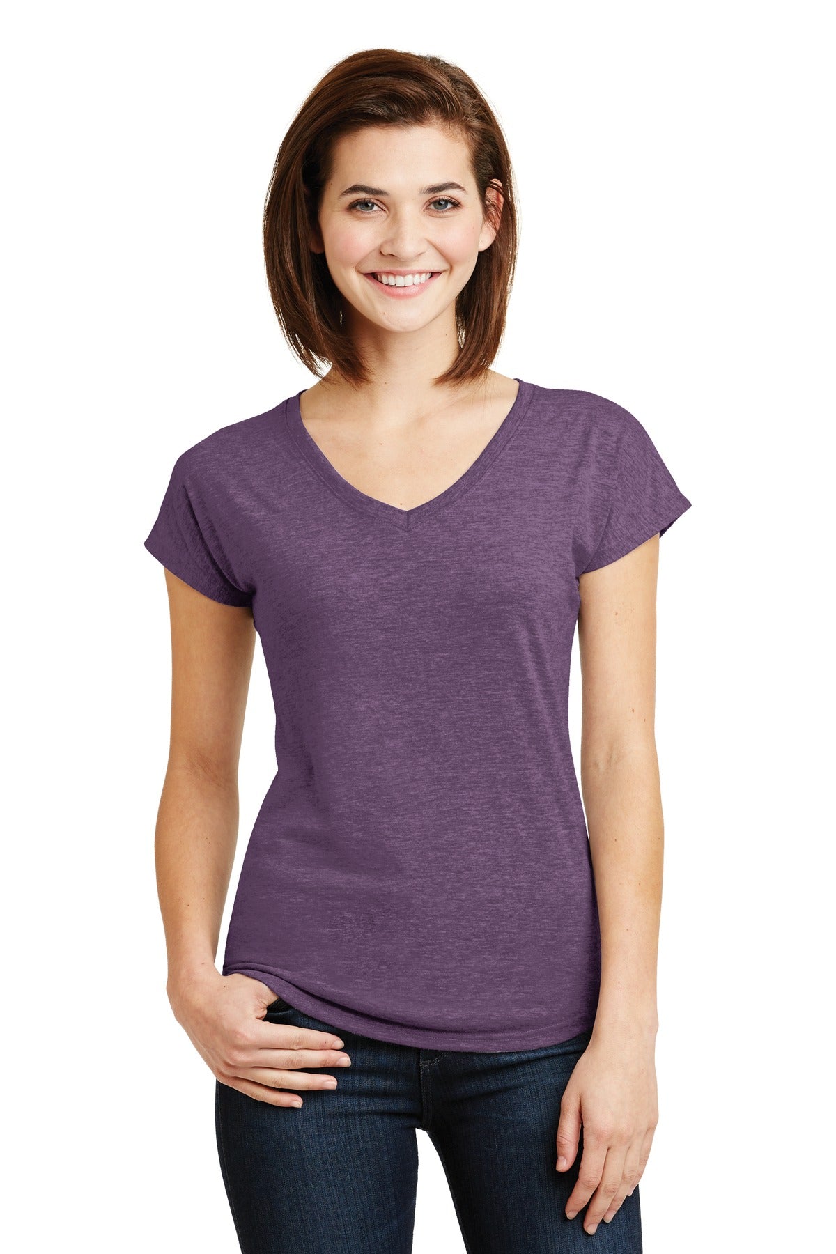 Anvil   Ladies Tri-Blend V-Neck Tee. 6750VL