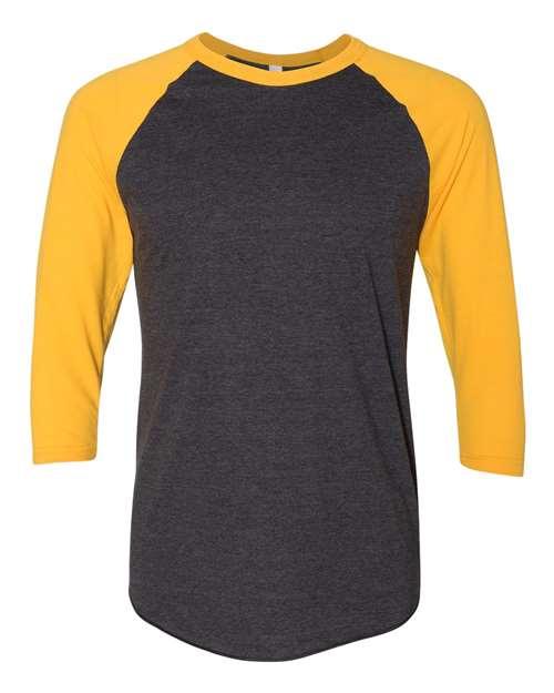 American Apparel 50/50 Raglan Three-Quarter Sleeve Tee BB453W - Dresses Max