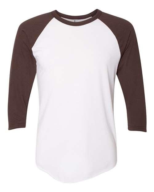 American Apparel 50/50 Raglan Three-Quarter Sleeve Tee BB453W - Dresses Max