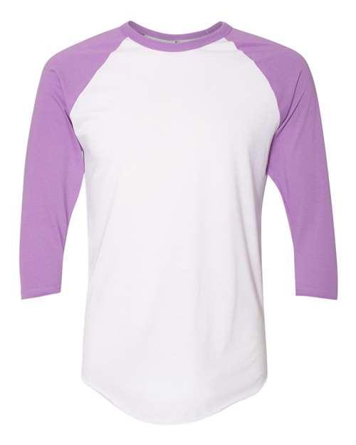 American Apparel 50/50 Raglan Three-Quarter Sleeve Tee BB453W - Dresses Max