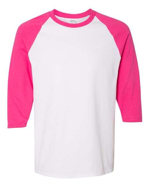 Gildan Heavy Cotton™ Raglan Three-Quarter Sleeve T-Shirt 5700 - Dresses Max