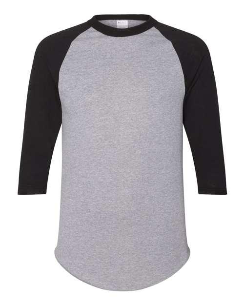 Augusta Sportswear Three-Quarter Raglan Sleeve Baseball Jersey 4420 - Dresses Max