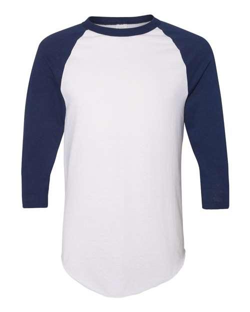 Augusta Sportswear Three-Quarter Raglan Sleeve Baseball Jersey 4420 - Dresses Max