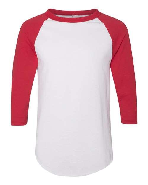 Augusta Sportswear Three-Quarter Raglan Sleeve Baseball Jersey 4420 - Dresses Max