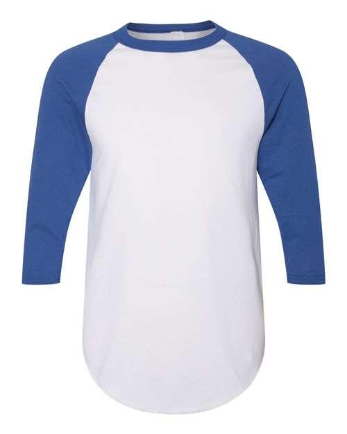 Augusta Sportswear Three-Quarter Raglan Sleeve Baseball Jersey 4420 - Dresses Max