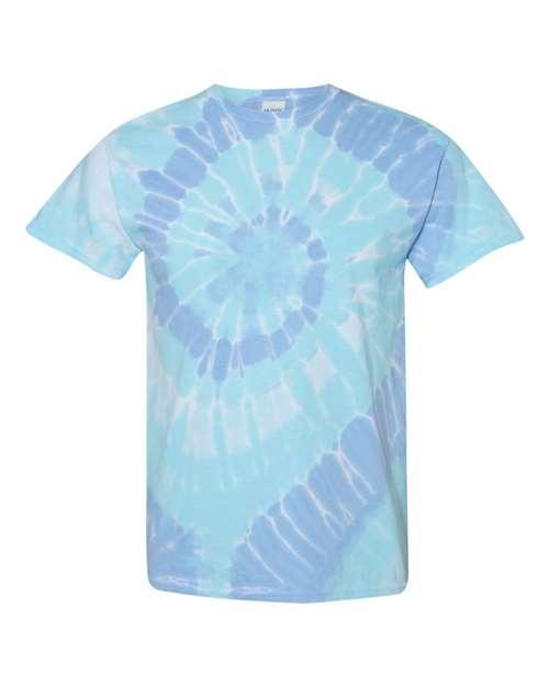 Dyenomite Multi-Color Spiral Tie-Dyed T-Shirt 200MS - Dresses Max