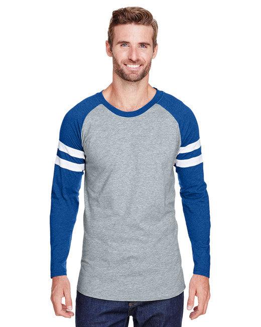 LAT Men's Gameday Mash-Up Long Sleeve Fine Jersey T-Shirt 6934 - Dresses Max