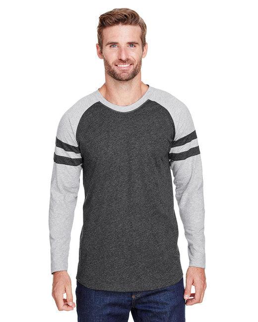 LAT Men's Gameday Mash-Up Long Sleeve Fine Jersey T-Shirt 6934 - Dresses Max