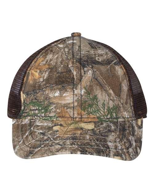 Outdoor Cap Mesh-Back Camo with Flag Undervisor Cap CWF310 - Dresses Max