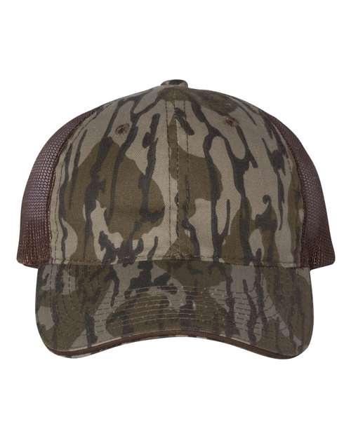 Outdoor Cap Washed Brushed Mesh-Back Camo Cap CGWM301 - Dresses Max