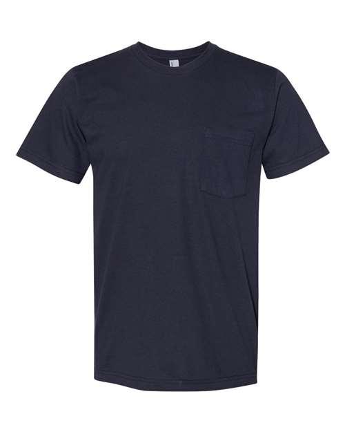 American Apparel Unisex Fine Jersey Pocket Tee 2406W - Dresses Max