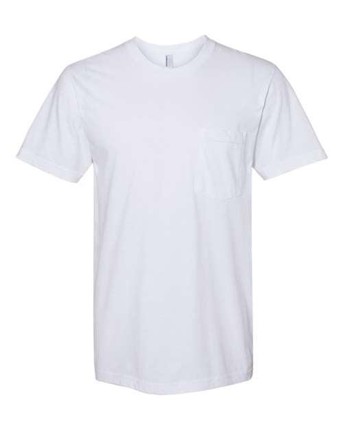 American Apparel Unisex Fine Jersey Pocket Tee 2406W - Dresses Max