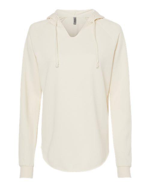 Independent Trading Co. Women’s Lightweight California Wave Wash Hooded Sweatshirt PRM2500 - Dresses Max