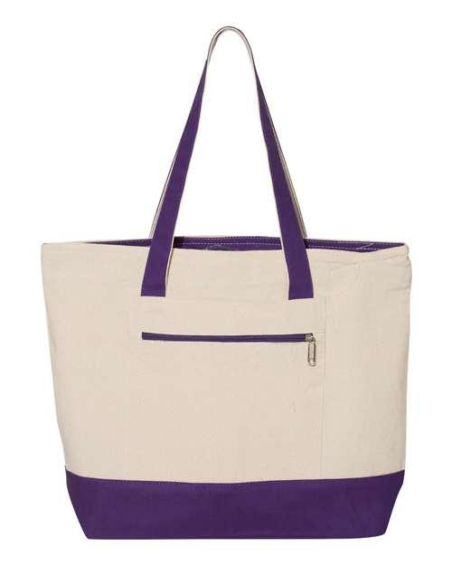 Q-Tees 19L Zippered Tote Q1300 - Dresses Max