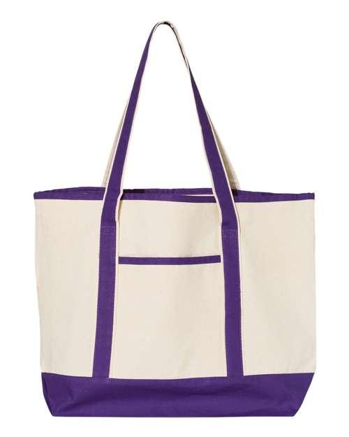 Q-Tees 34.6L Large Canvas Deluxe Tote Q1500 - Dresses Max