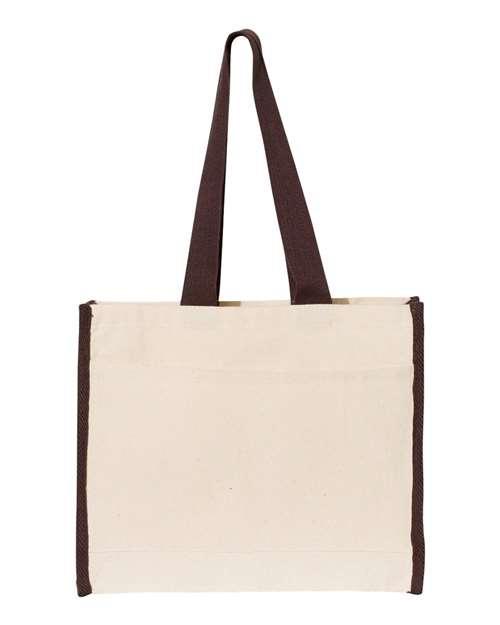 Q-Tees 14L Tote with Contrast-Color Handles Q1100 - Dresses Max