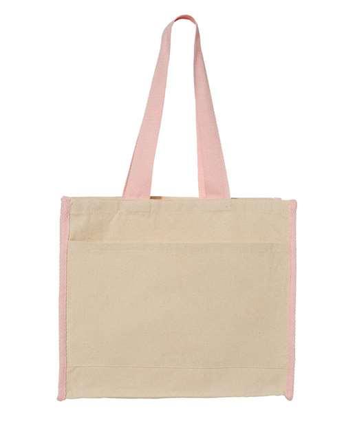 Q-Tees 14L Tote with Contrast-Color Handles Q1100 - Dresses Max