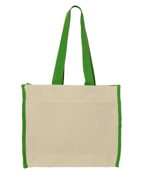 Q-Tees 14L Tote with Contrast-Color Handles Q1100 - Dresses Max