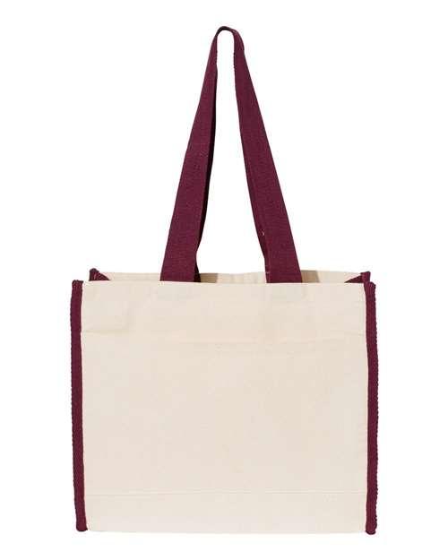 Q-Tees 14L Tote with Contrast-Color Handles Q1100 - Dresses Max