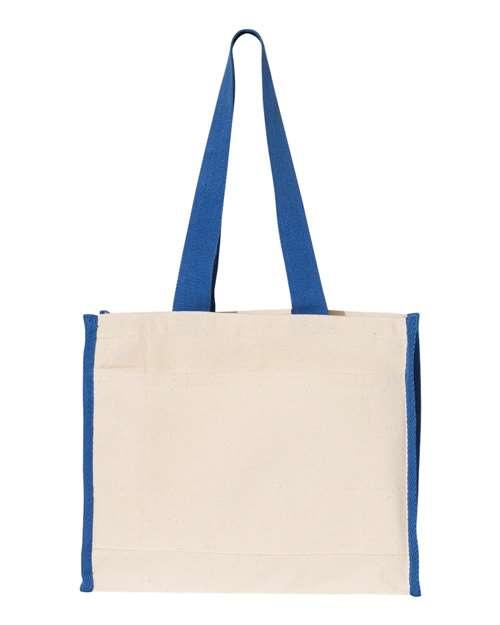 Q-Tees 14L Tote with Contrast-Color Handles Q1100 - Dresses Max