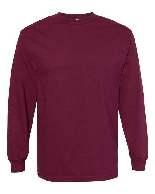 American Apparel Unisex Heavyweight Cotton Long Sleeve Tee 1304 - Dresses Max