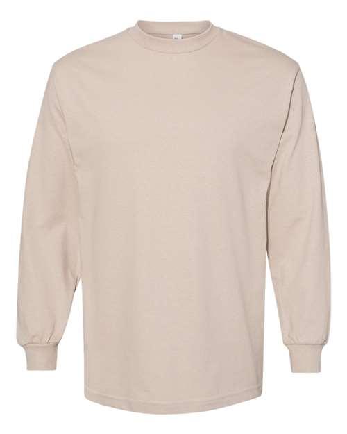 American Apparel Unisex Heavyweight Cotton Long Sleeve Tee 1304 - Dresses Max