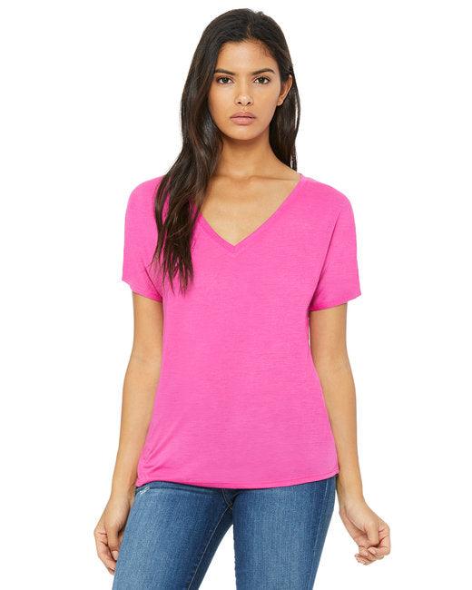 Bella + Canvas Ladies' Slouchy V-Neck T-Shirt 8815 - Dresses Max