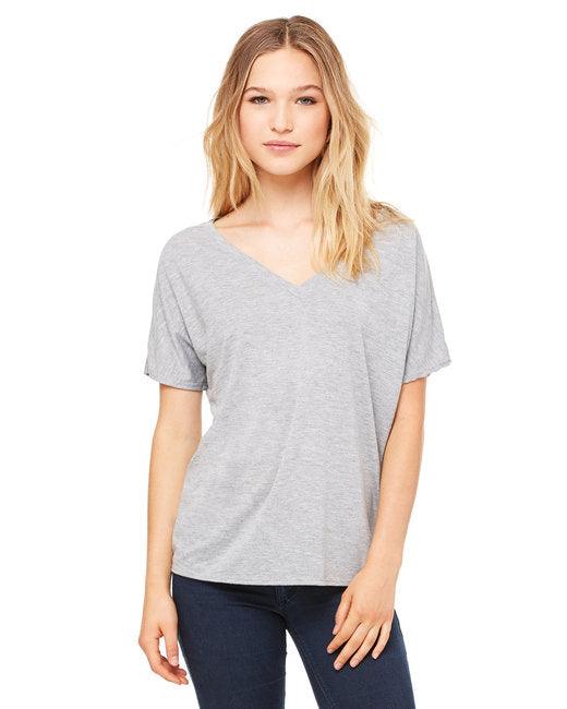 Bella + Canvas Ladies' Slouchy V-Neck T-Shirt 8815 - Dresses Max