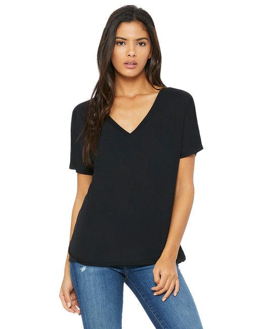 Bella + Canvas Ladies' Slouchy V-Neck T-Shirt 8815 - Dresses Max