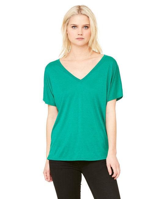 Bella + Canvas Ladies' Slouchy V-Neck T-Shirt 8815 - Dresses Max